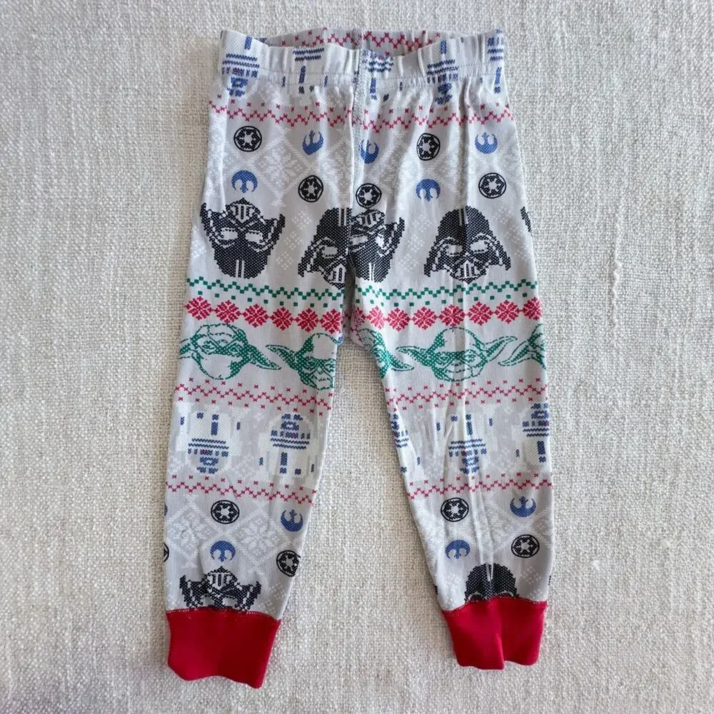 Hanna Andersson Gray Fair Isle Star Wars Pajama Set. Size 18-24mo EUC